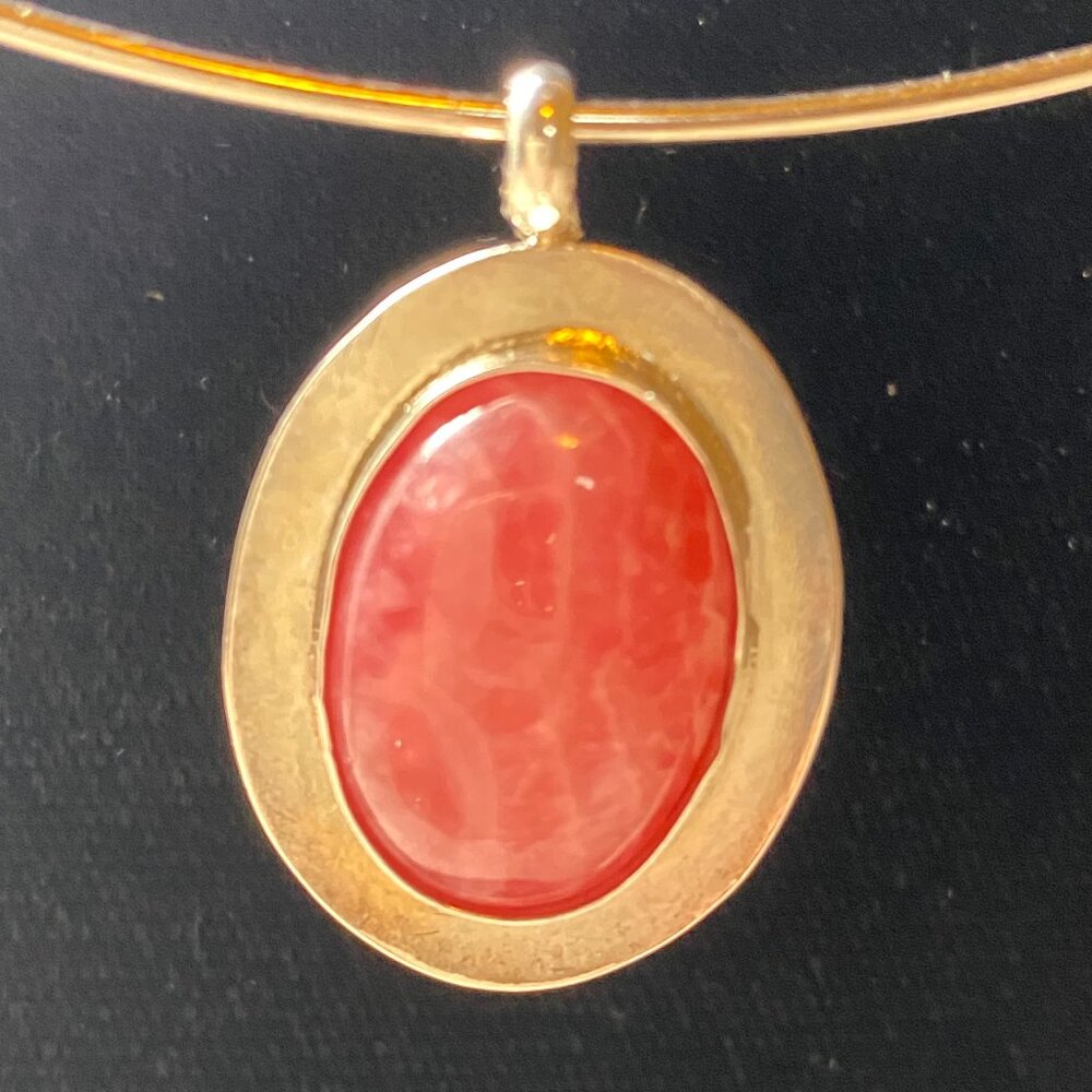 Rhodolite Silver Pendant Choker
